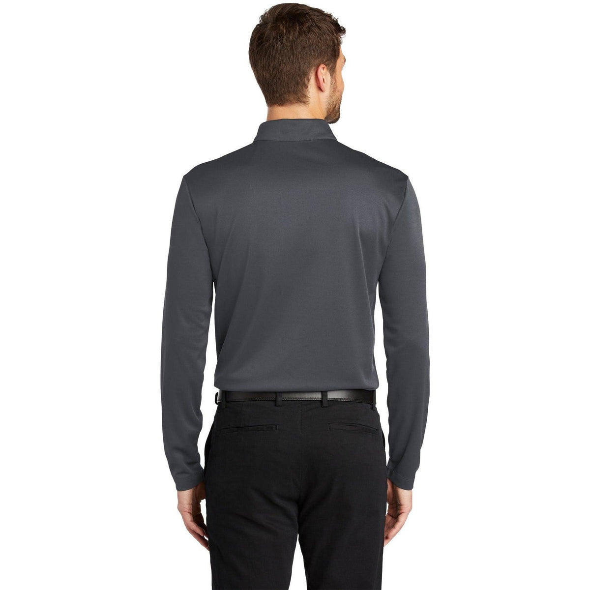 no-logo Port Authority Silk Touch Performance Long Sleeve Polo-Polos-Port Authority-Thread Logic