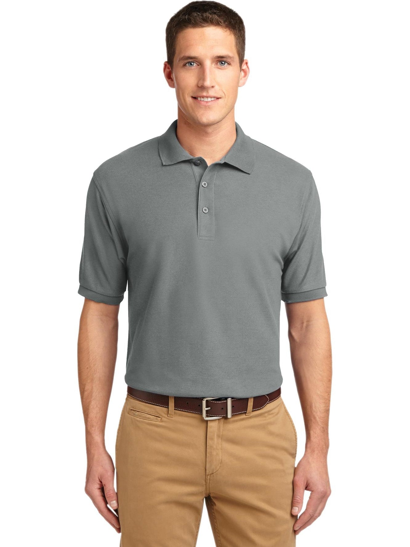 no-logo Port Authority Silk Touch Polo-Regular-Port Authority-Thread Logic