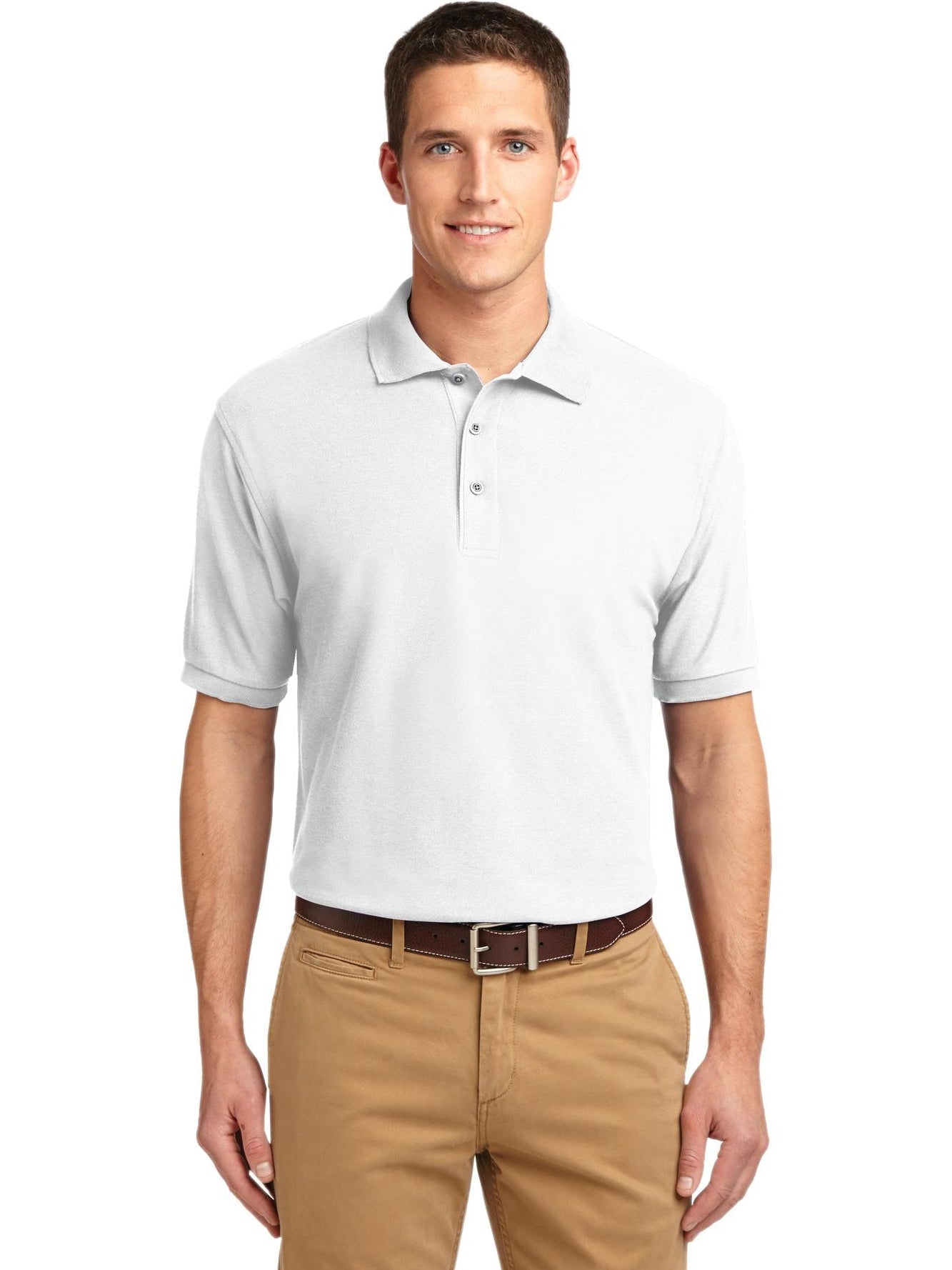 no-logo Port Authority Silk Touch Polo-Regular-Port Authority-Thread Logic