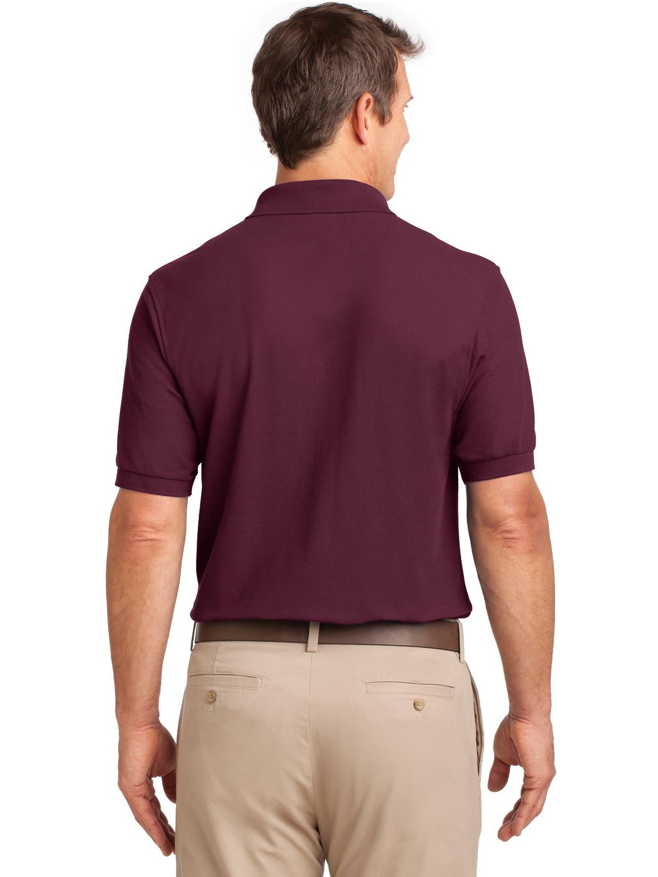 no-logo Port Authority Silk Touch Polo Shirt with Pocket-Regular-Port Authority-Thread Logic