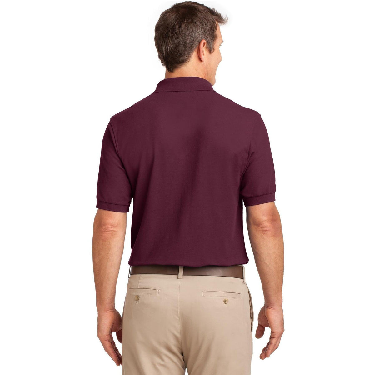 no-logo Port Authority Silk Touch Polo Shirt with Pocket-Regular-Port Authority-Thread Logic