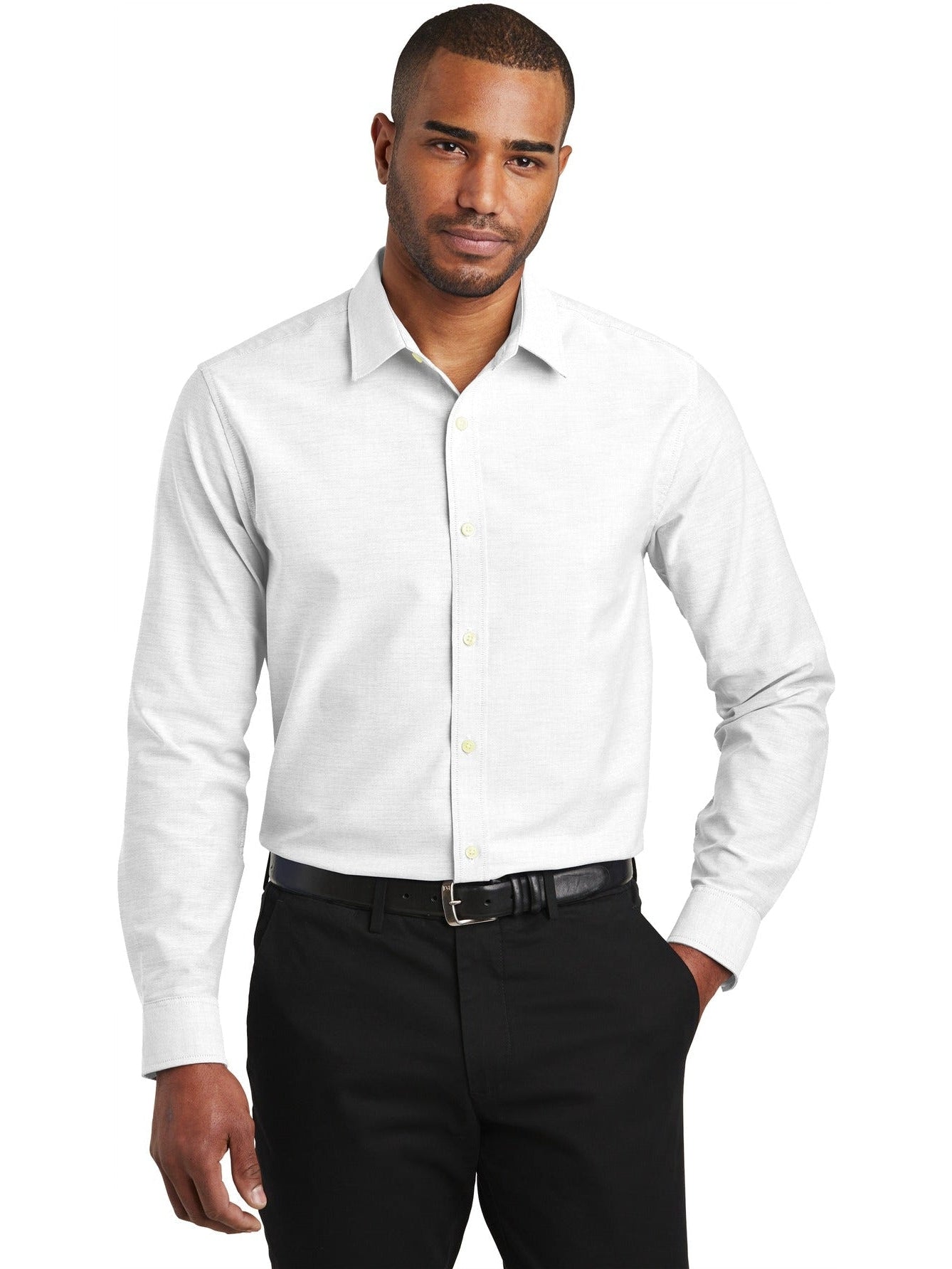 no-logo Port Authority Slim Fit SuperPro Oxford Shirt-Discontinued-Port Authority-Thread Logic