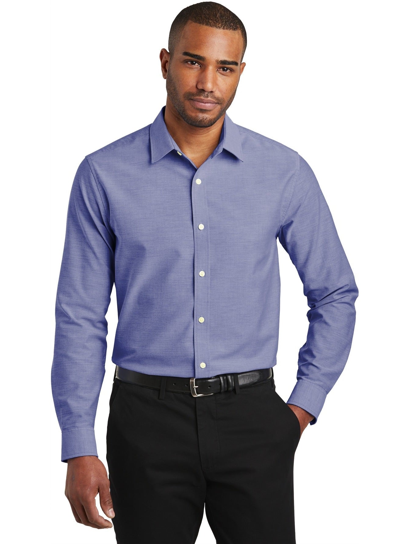 no-logo Port Authority Slim Fit SuperPro Oxford Shirt-Discontinued-Port Authority-Thread Logic