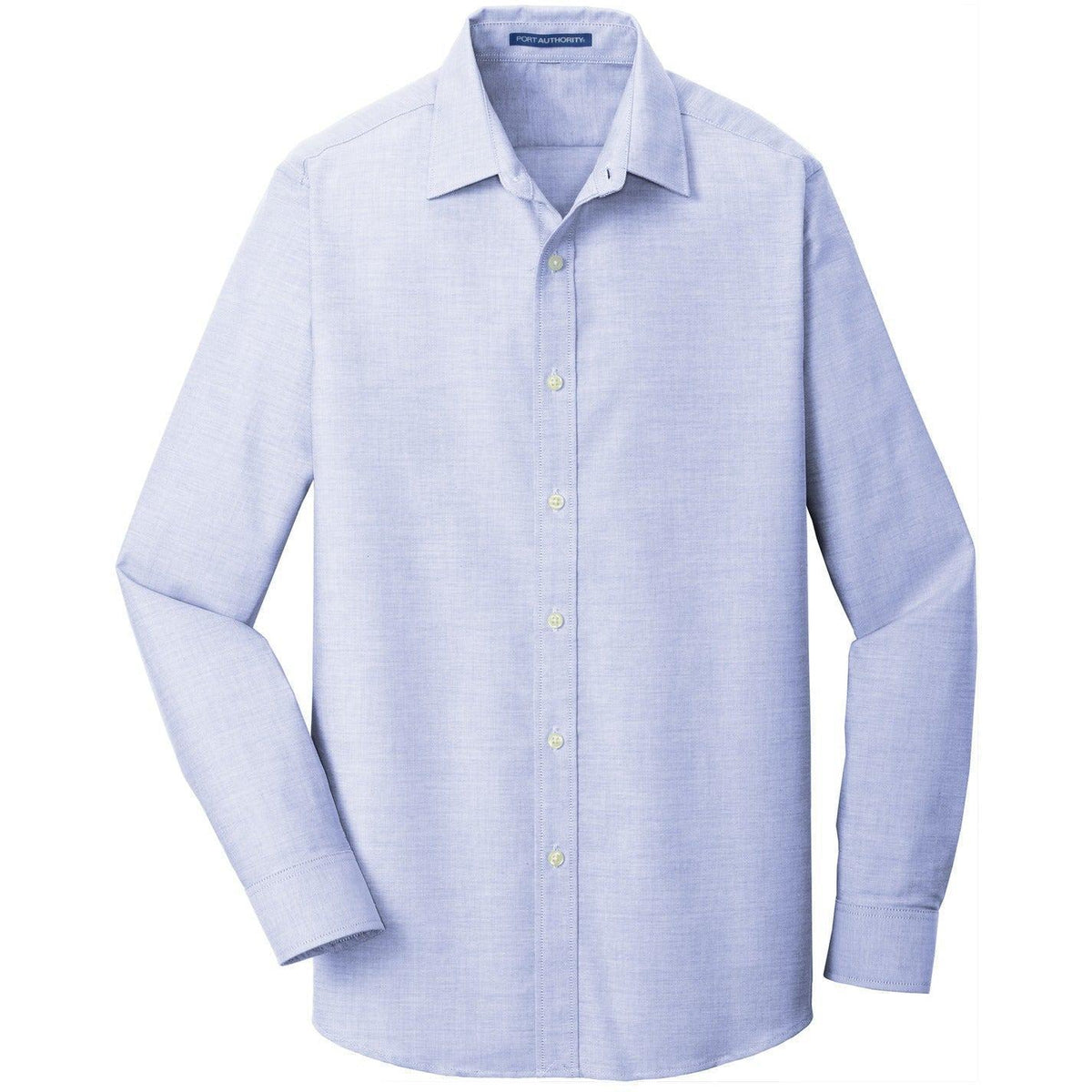 no-logo CLOSEOUT - Port Authority Slim Fit SuperPro Oxford Shirt-Dress Shirts-Port Authority-Oxford Blue-XS-Thread Logic
