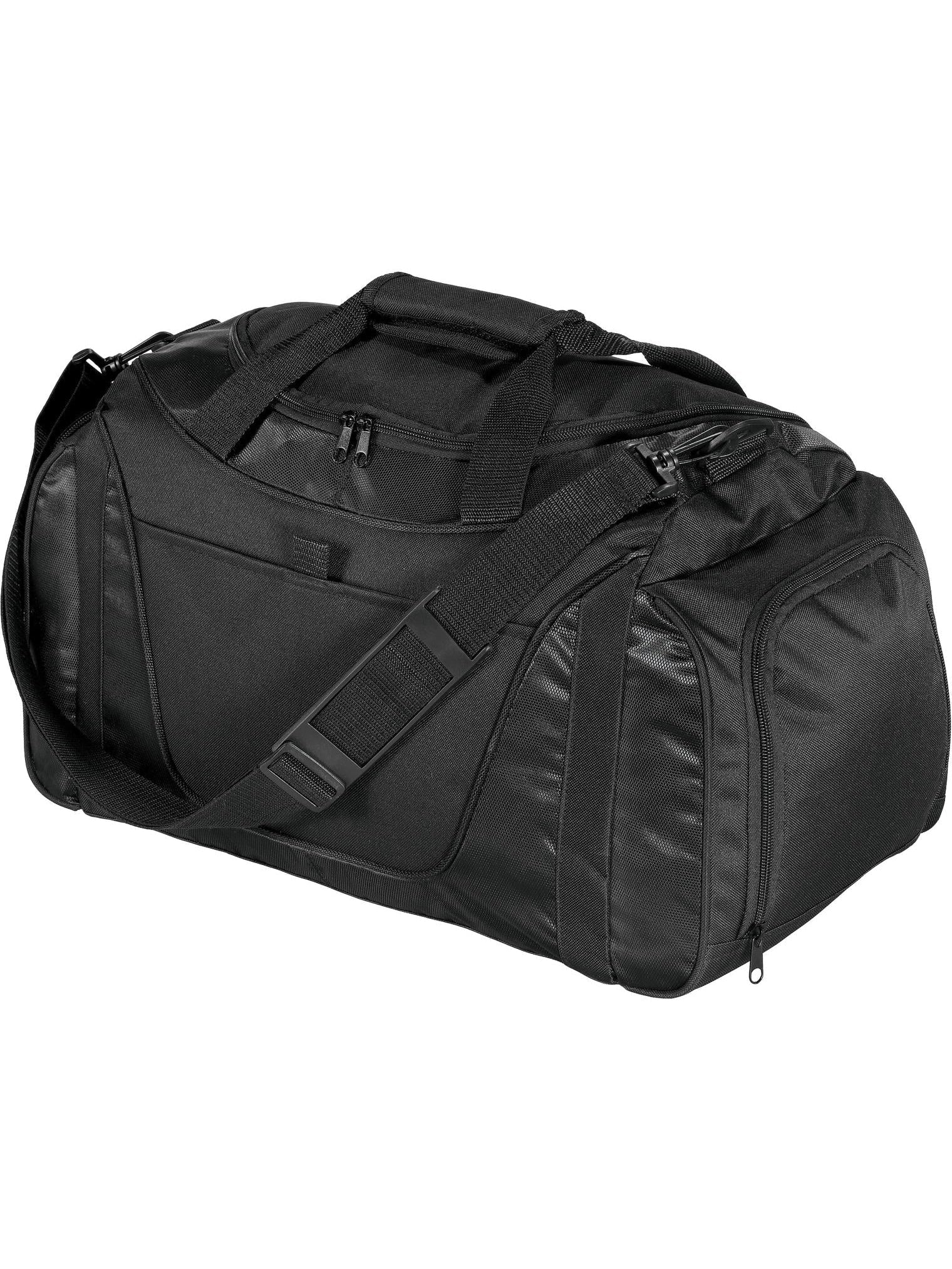 no-logo Port Authority Small Two-Tone Duffel-Regular-Port Authority-Black/Black-Thread Logic