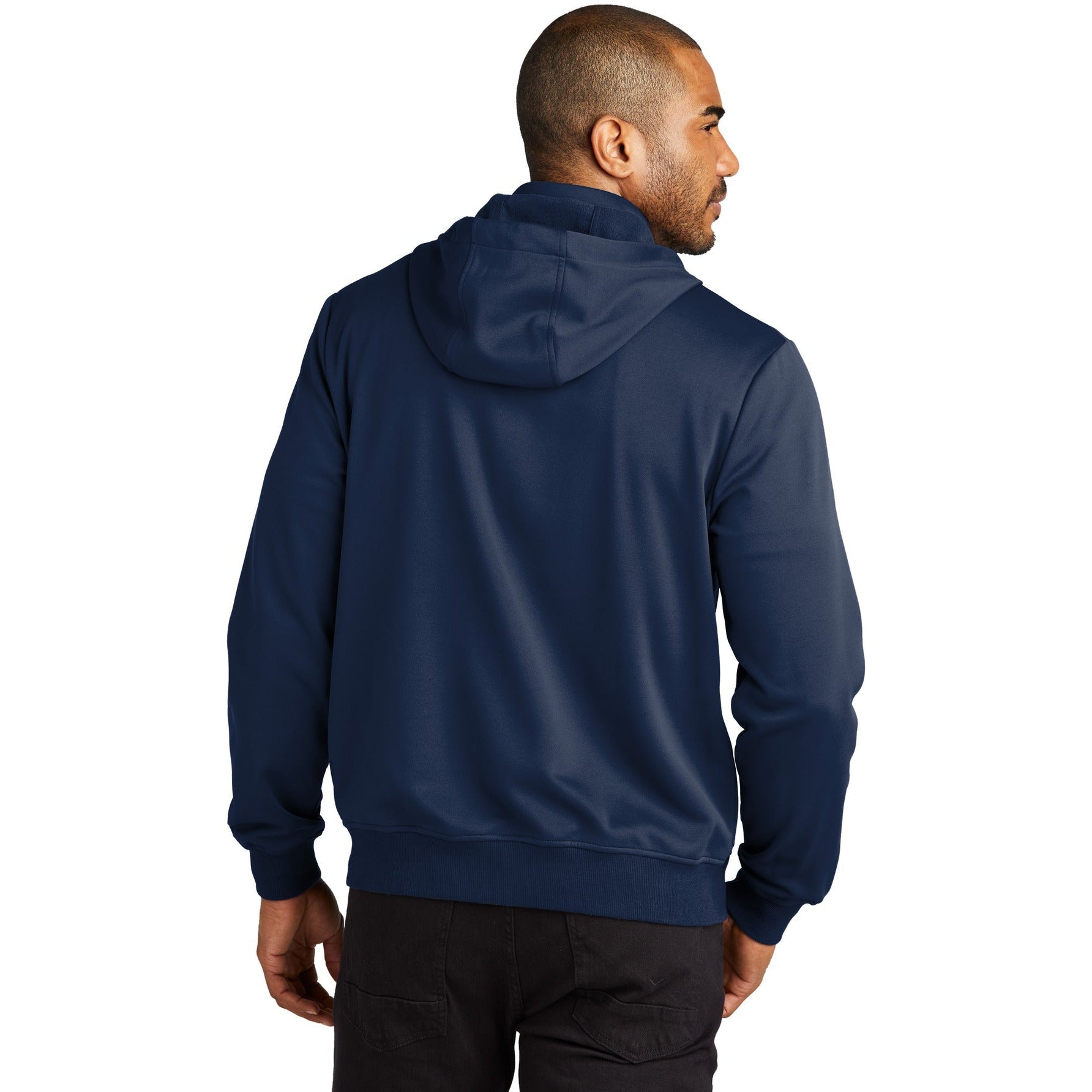 no-logo Port Authority Smooth Fleece Hooded Jacket-Apparel-Port Authority-Thread Logic