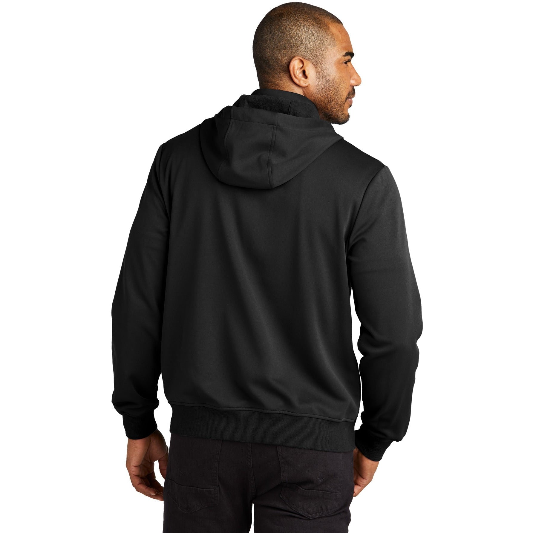no-logo Port Authority Smooth Fleece Hooded Jacket-Apparel-Port Authority-Thread Logic