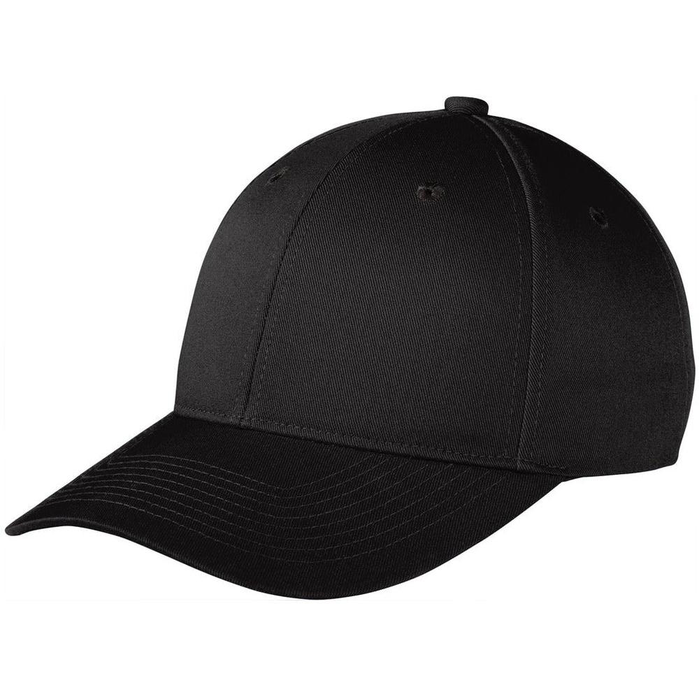 no-logo Port Authority Snapback Fine Twill Cap-Regular-Port Authority-Black-OSFA-Thread Logic