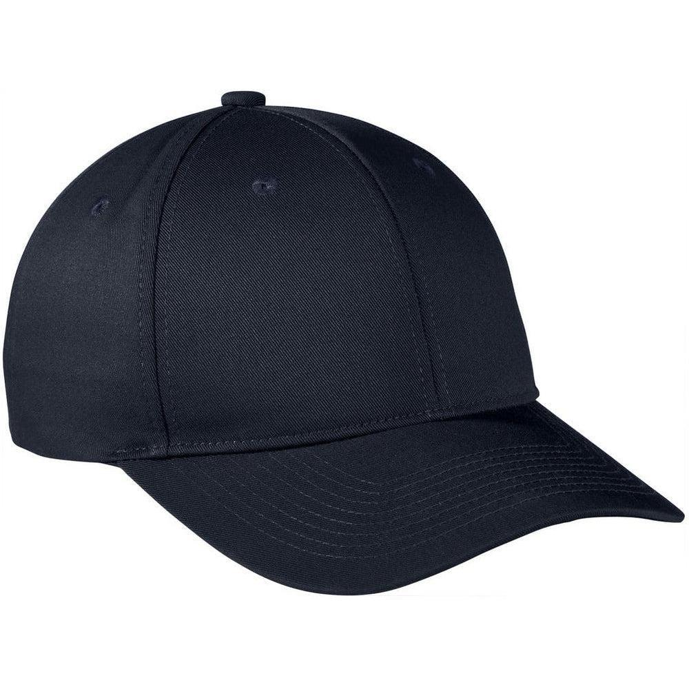 no-logo Port Authority Snapback Fine Twill Cap