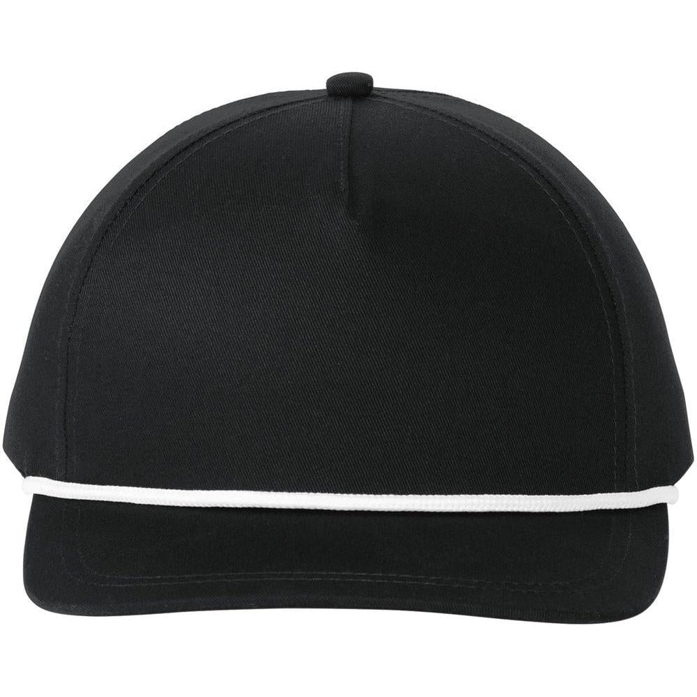 no-logo Port Authority Snapback Five-Panel Rope Cap-New-Port Authority-Black/White-OSFA-Thread Logic
