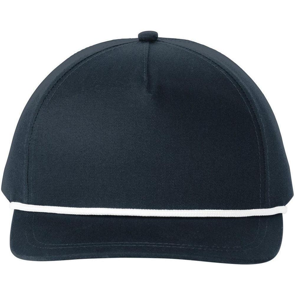 no-logo Port Authority Snapback Five-Panel Rope Cap-New-Port Authority-Navy/White-OSFA-Thread Logic