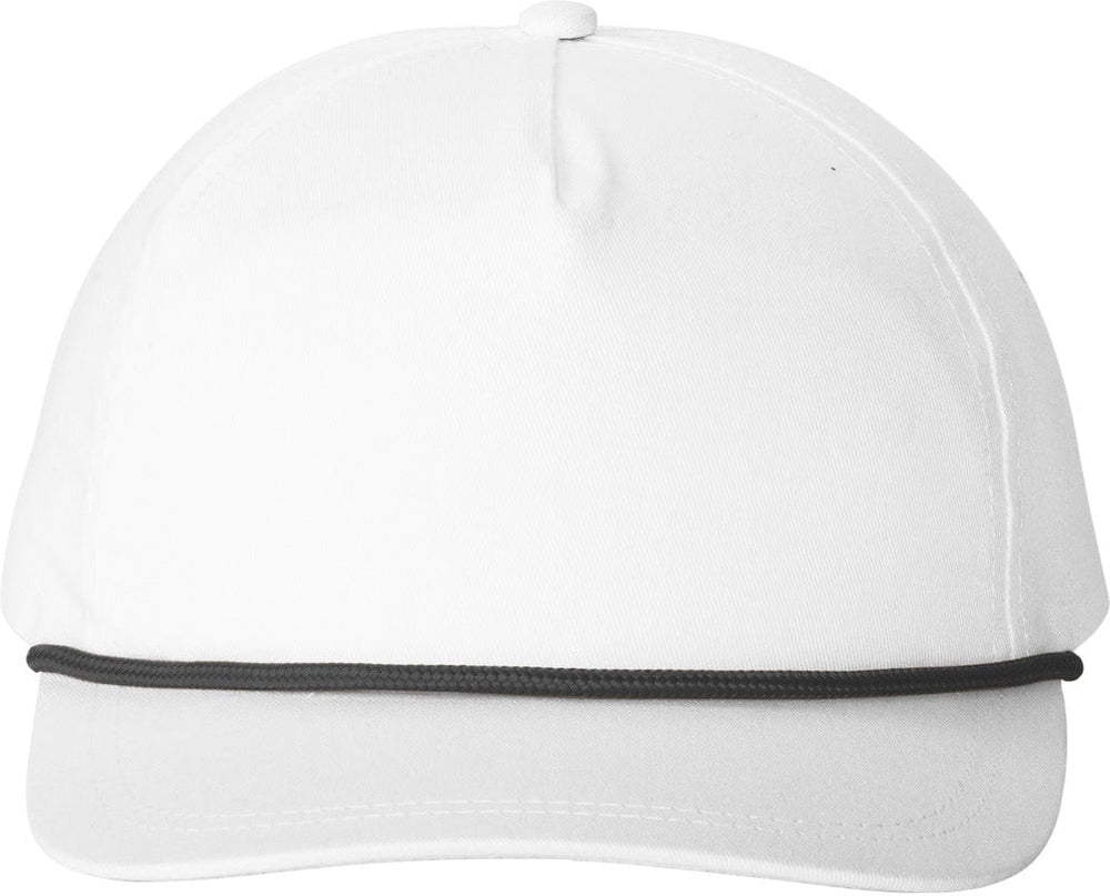 Port Authority Snapback Five-Panel Rope Cap-New-Port Authority-White/Black-OSFA-Thread Logic