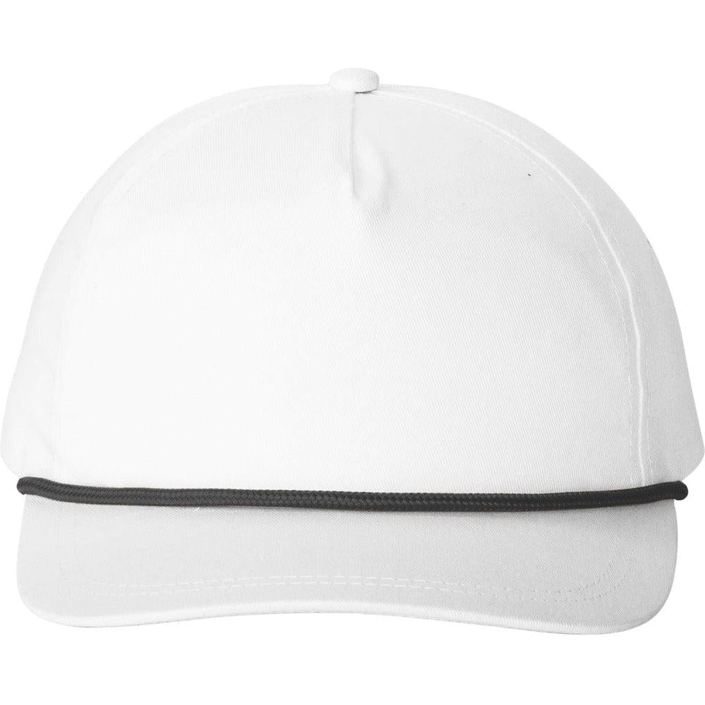 no-logo Port Authority Snapback Five-Panel Rope Cap-New-Port Authority-White/Black-OSFA-Thread Logic