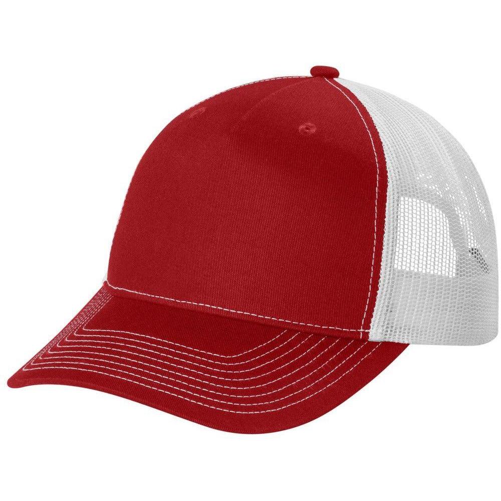 no-logo Port Authority Snapback Five-Panel Trucker Cap