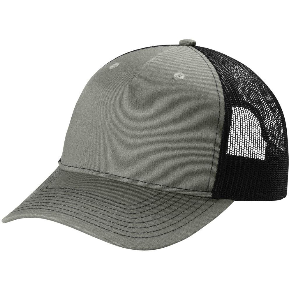 no-logo Port Authority Snapback Five-Panel Trucker Cap