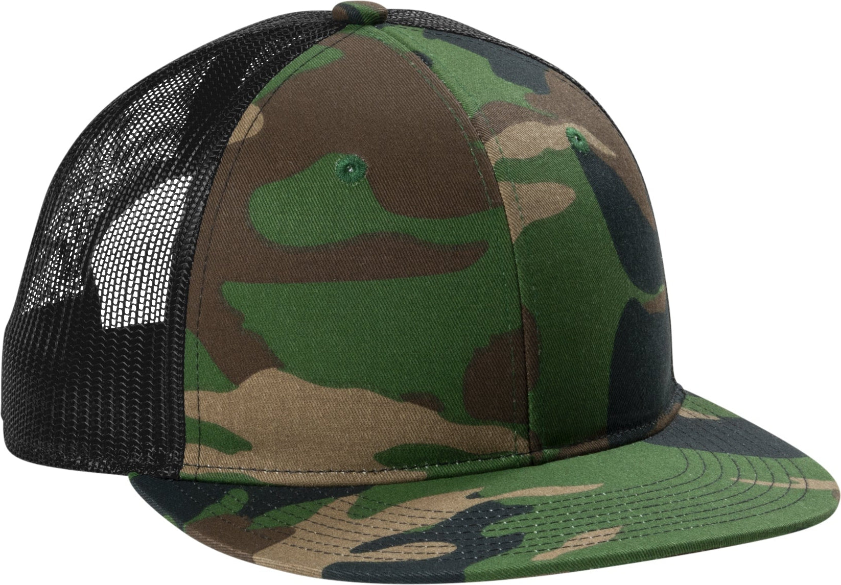 no-logo Port Authority Snapback Flat Bill Trucker Cap-Regular-Port Authority-Thread Logic