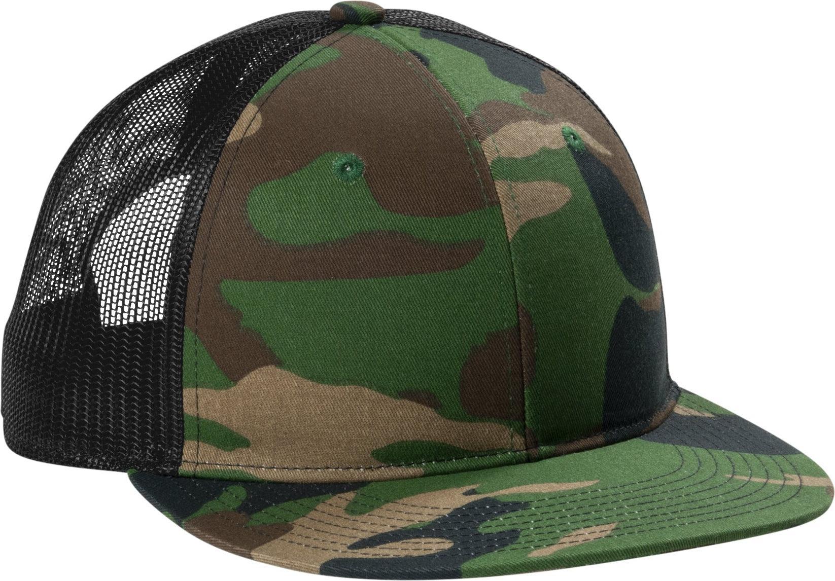 no-logo Port Authority Snapback Flat Bill Trucker Cap-Regular-Port Authority-Thread Logic