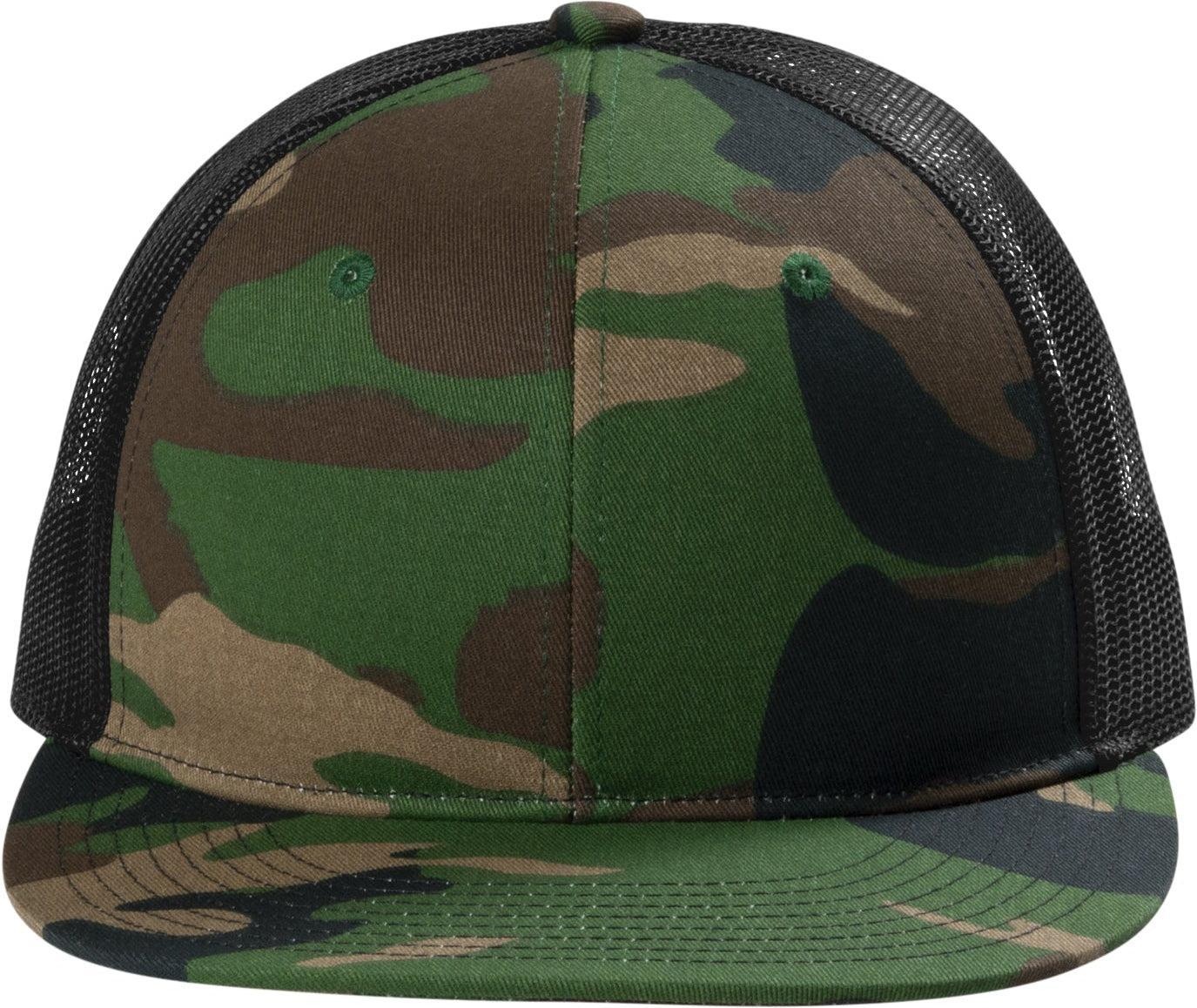 no-logo Port Authority Snapback Flat Bill Trucker Cap-Regular-Port Authority-Thread Logic