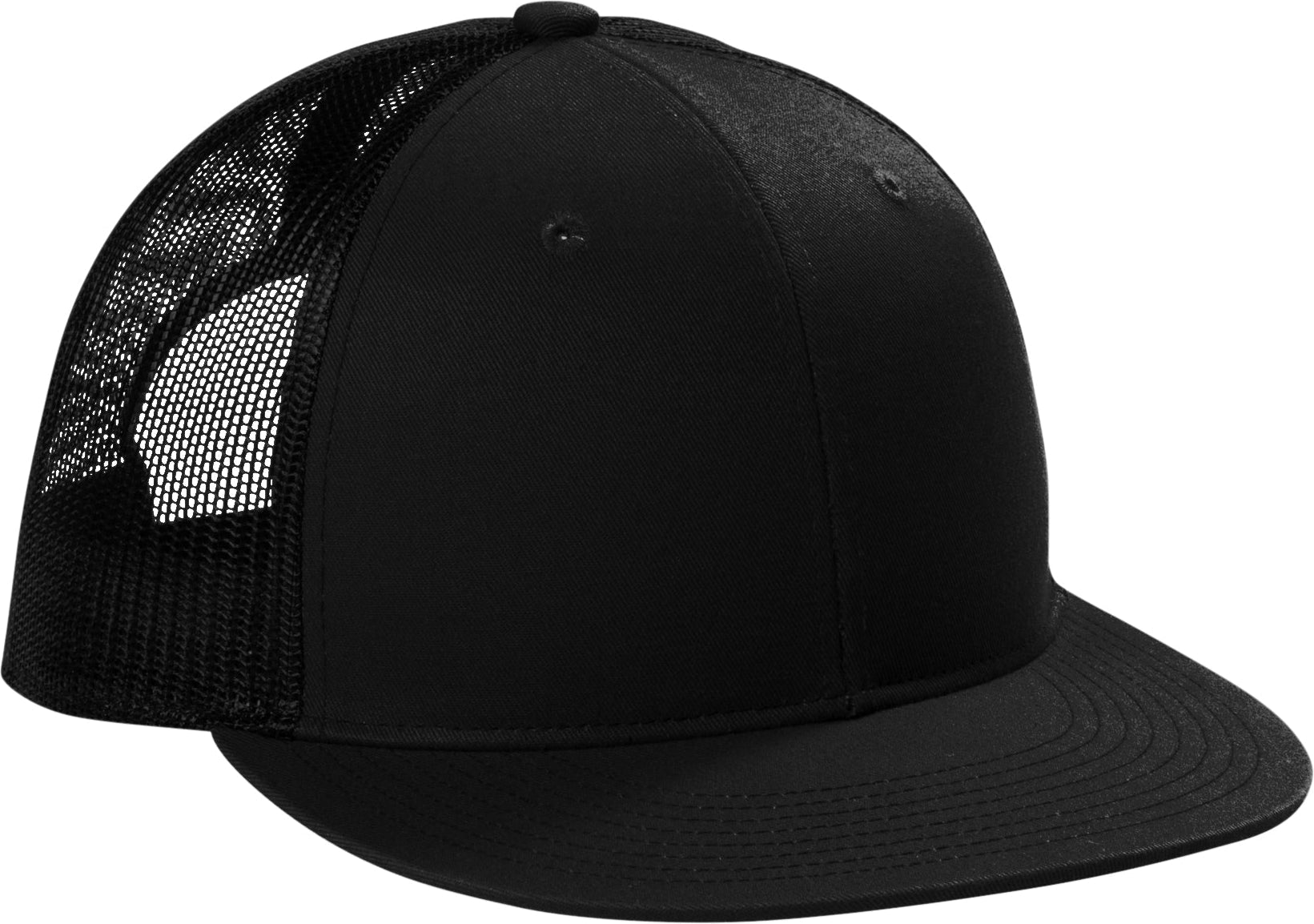 no-logo Port Authority Snapback Flat Bill Trucker Cap-Regular-Port Authority-Thread Logic