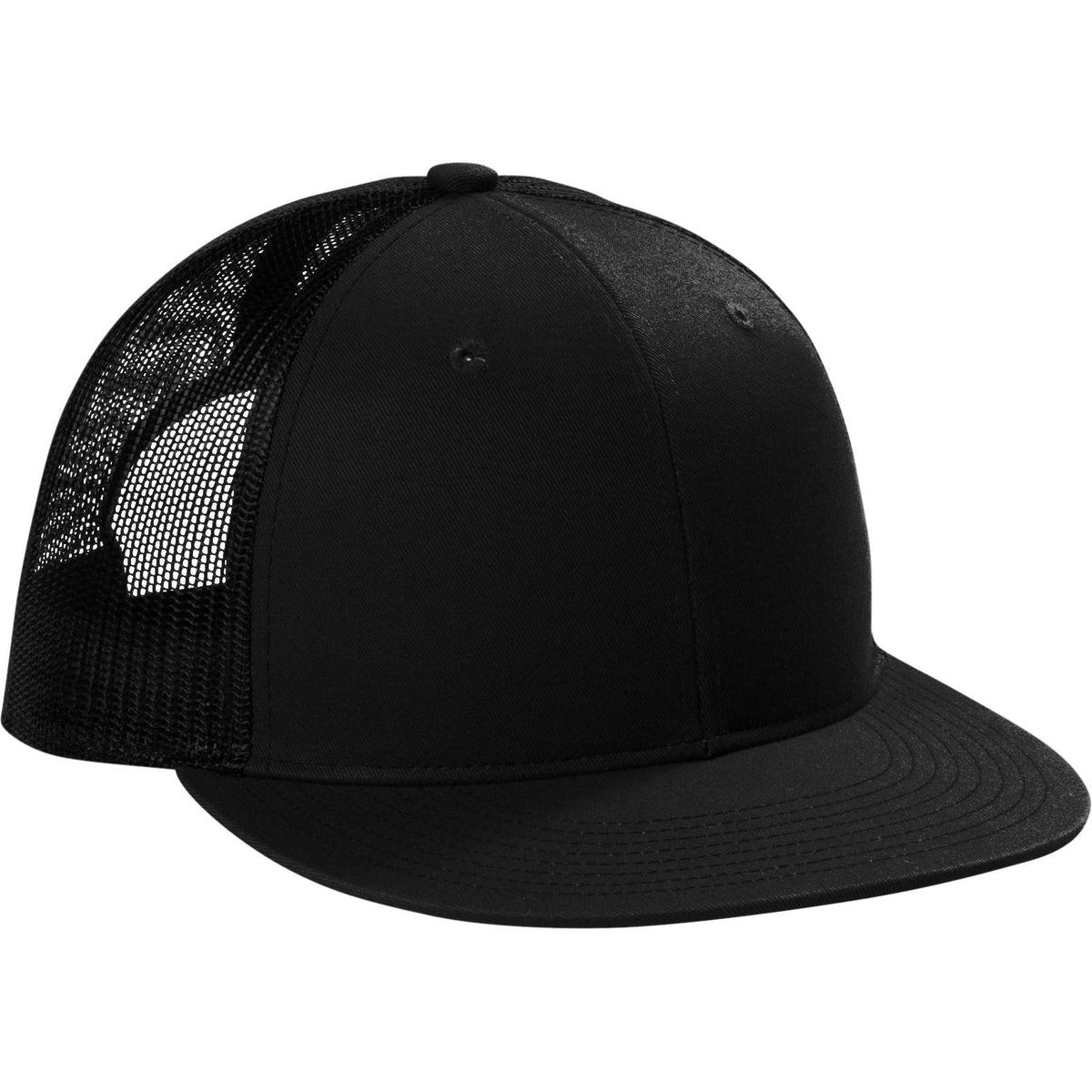 no-logo Port Authority Snapback Flat Bill Trucker Cap-Regular-Port Authority-Thread Logic