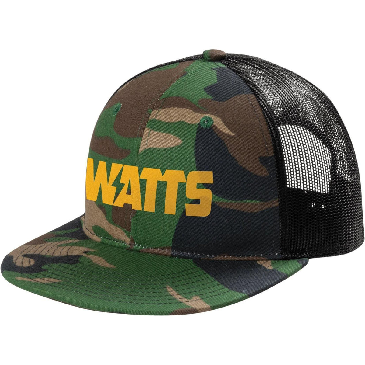 no-logo Port Authority Snapback Flat Bill Trucker Cap