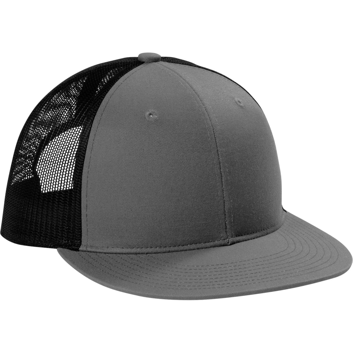 no-logo Port Authority Snapback Flat Bill Trucker Cap-Regular-Port Authority-Thread Logic