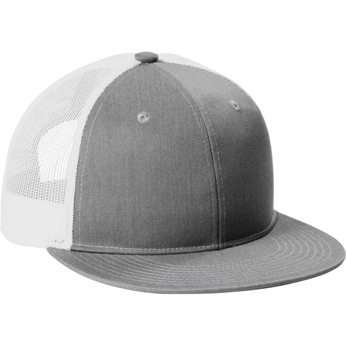 no-logo Port Authority Snapback Flat Bill Trucker Cap-Regular-Port Authority-Thread Logic