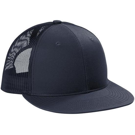 no-logo Port Authority Snapback Flat Bill Trucker Cap-Regular-Port Authority-Rich Navy-1 Size-Thread Logic