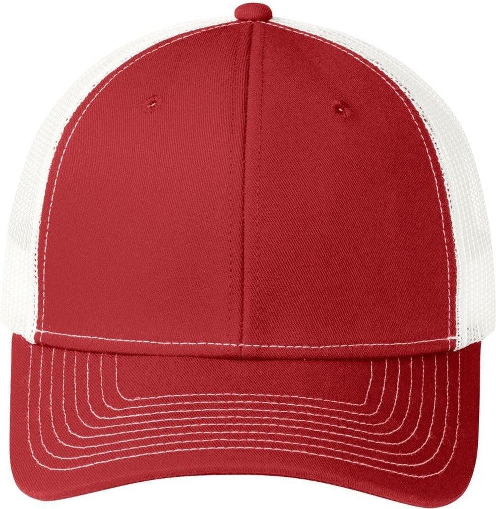 Port Authority Snapback Trucker Cap-Regular-Port Authority-Flame Red/White-OSFA-Thread Logic