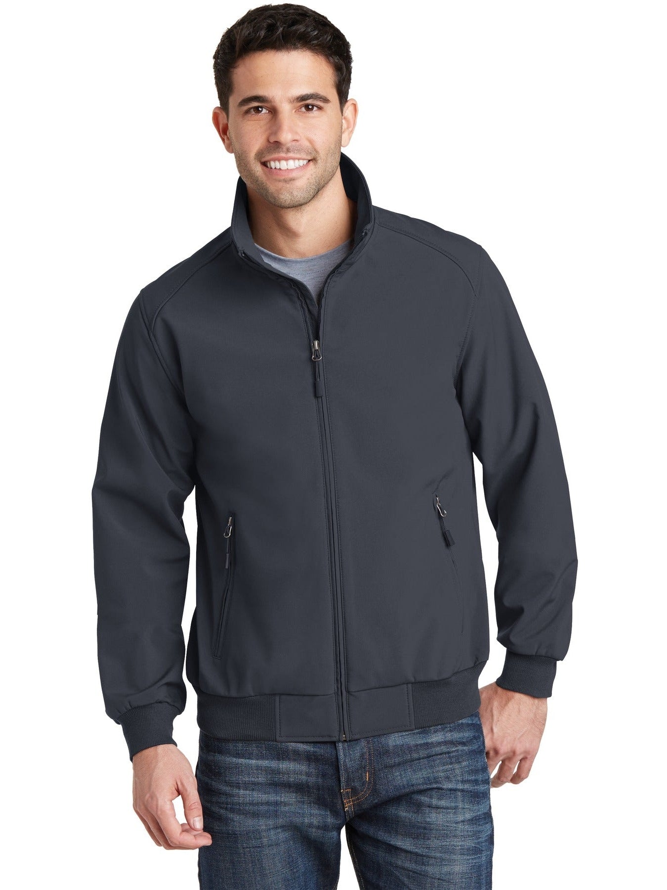 no-logo Port Authority Soft Shell Bomber Jacket-Regular-Port Authority-Thread Logic