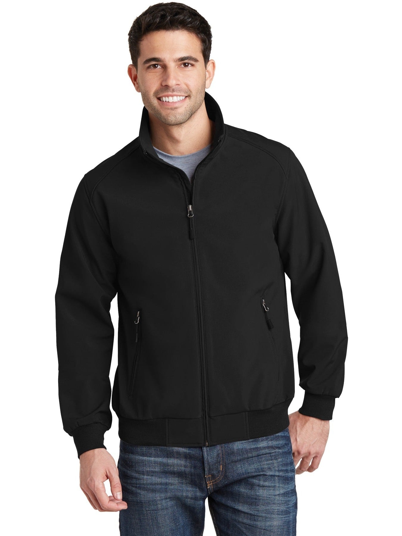 no-logo Port Authority Soft Shell Bomber Jacket-Regular-Port Authority-Thread Logic