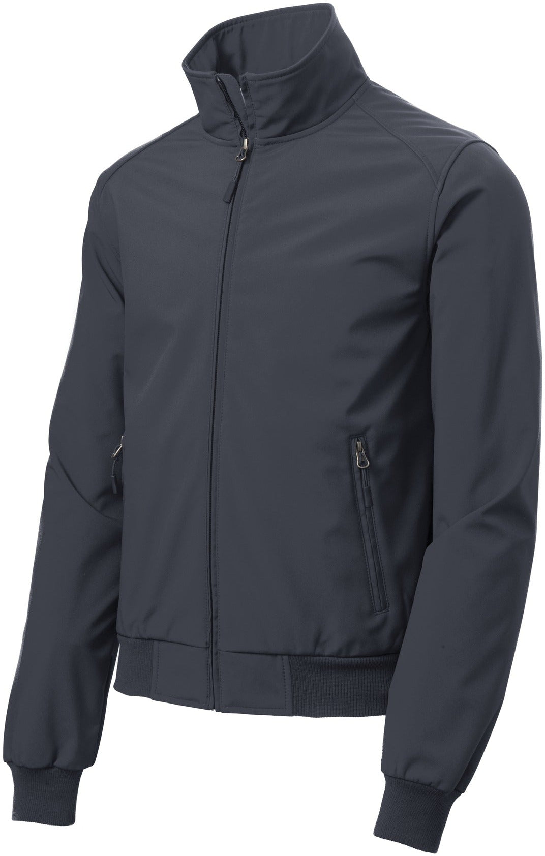 Port Authority Soft Shell Bomber Jacket-Regular-Port Authority-Battleship Grey-S-Thread Logic