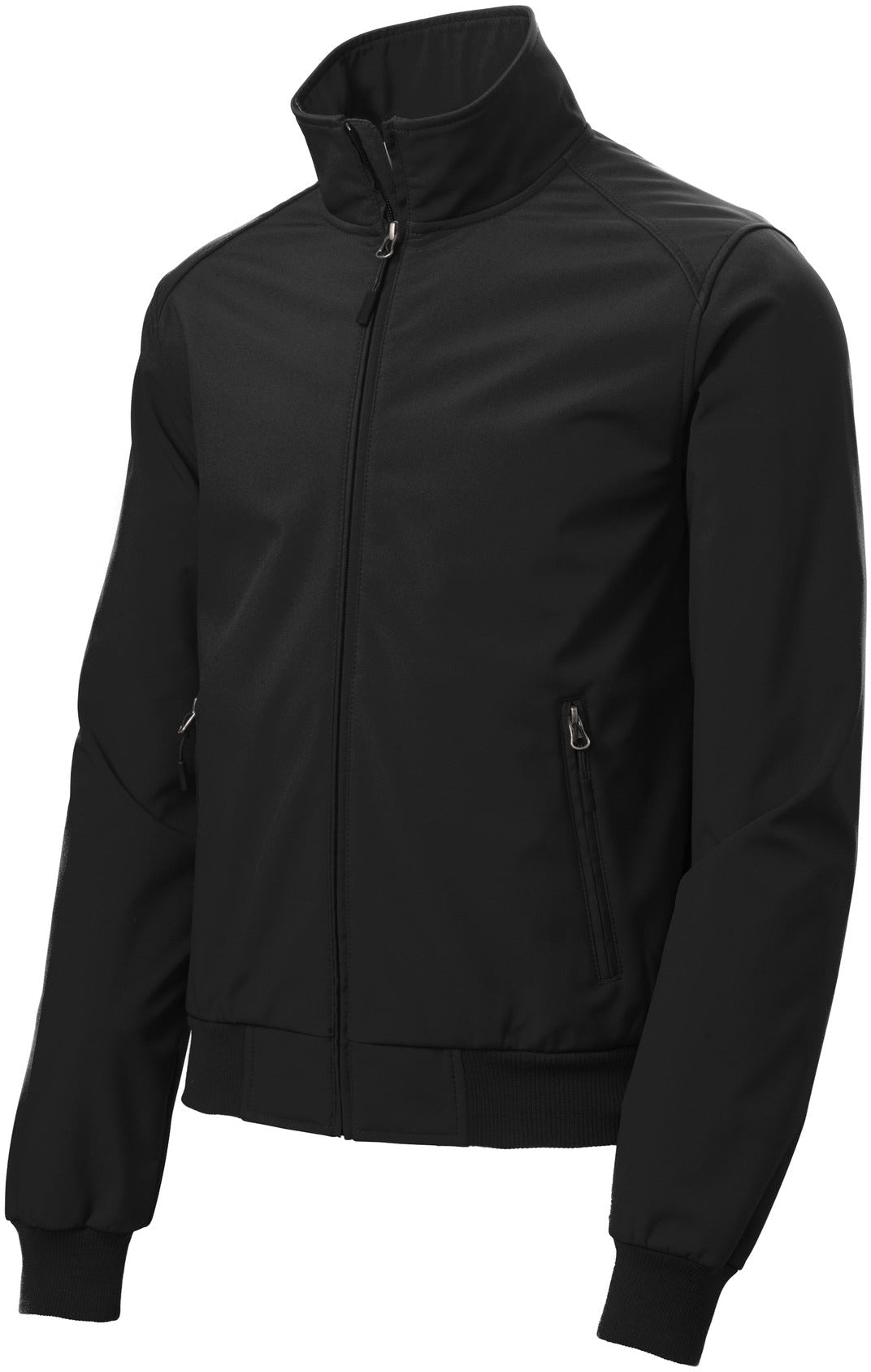 Port Authority Soft Shell Bomber Jacket-Regular-Port Authority-Black-S-Thread Logic