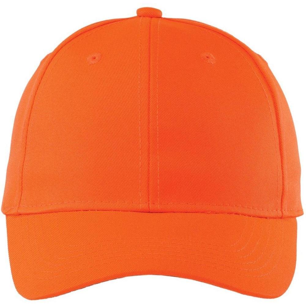 no-logo Port Authority Solid Enhanced Visibility Cap-Headwear-Port Authority-Safety Orange-OSFA-Thread Logic