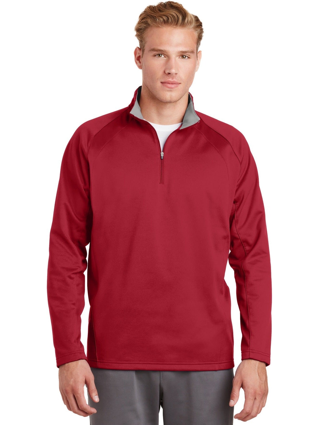 no-logo Port Authority Sport-Wick 1/4 Zip Fleece Pullover-Regular-Port Authority-Thread Logic