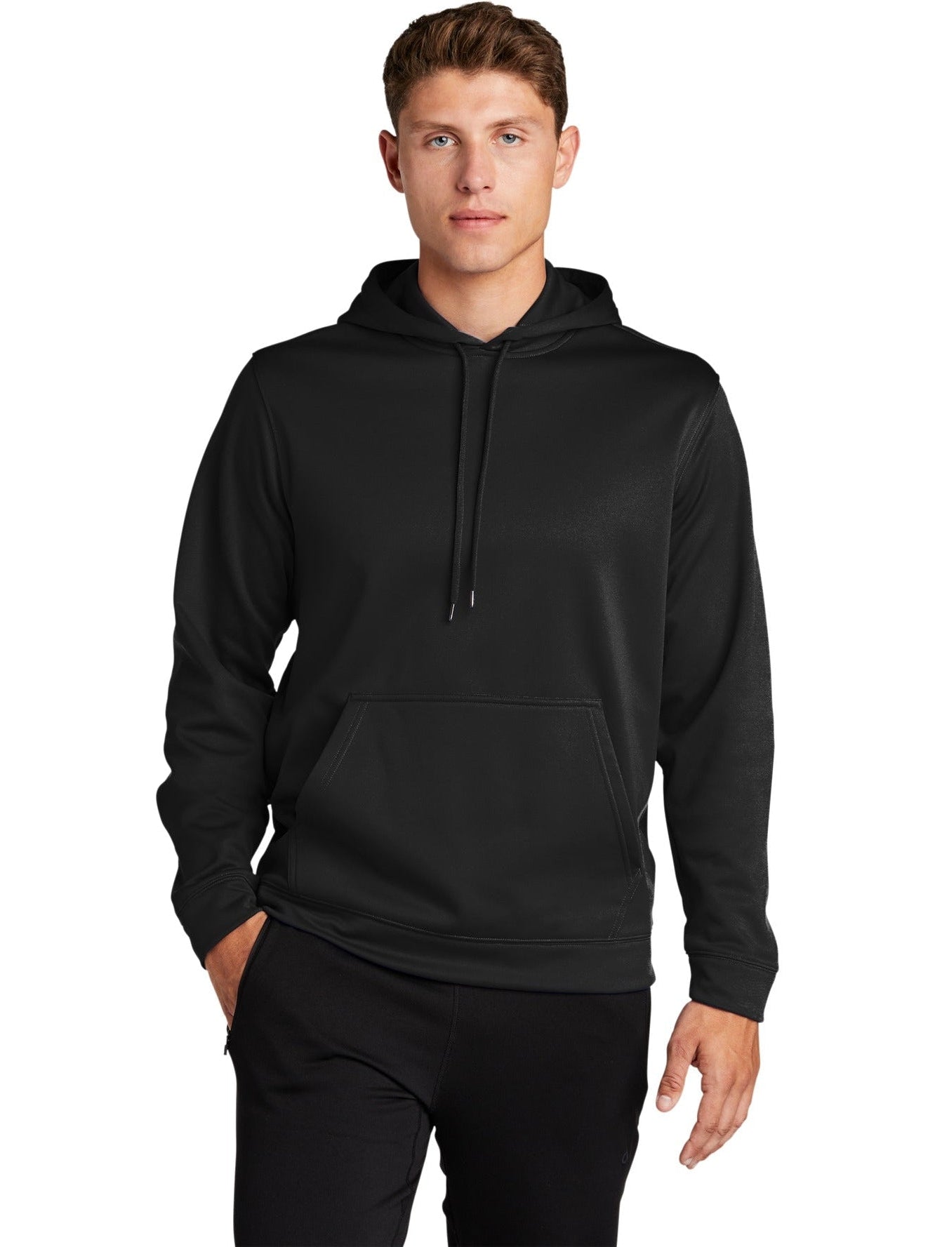 no-logo Port Authority Sport-Wick Fleece Hooded Pullover-Regular-Port Authority-Thread Logic