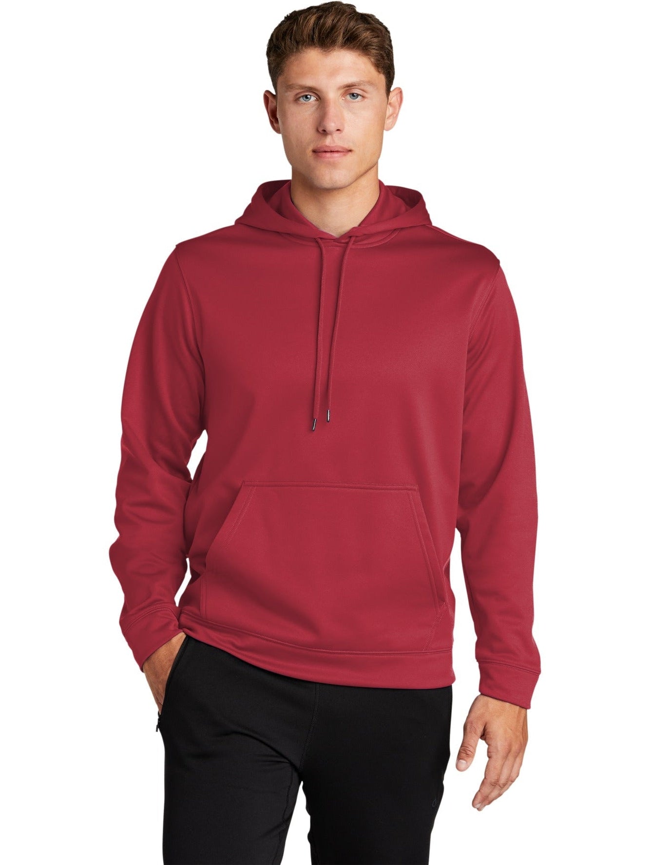 no-logo Port Authority Sport-Wick Fleece Hooded Pullover-Regular-Port Authority-Thread Logic
