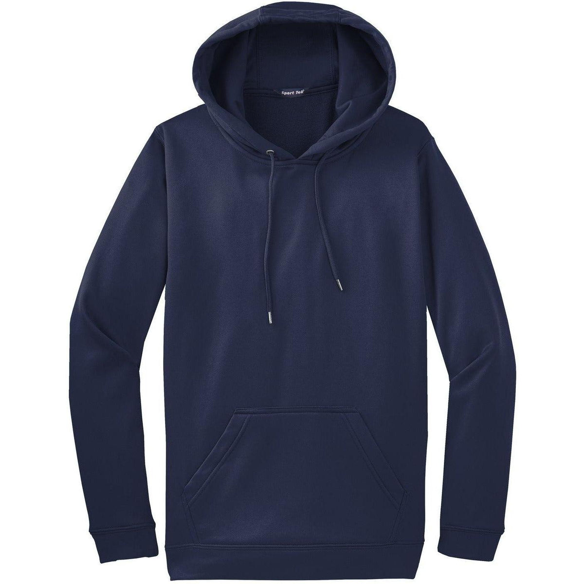 logo-left Port Authority Sport-Wick Fleece Hooded Pullover-Hoodies-Port Authority-Navy-S-Thread Logic