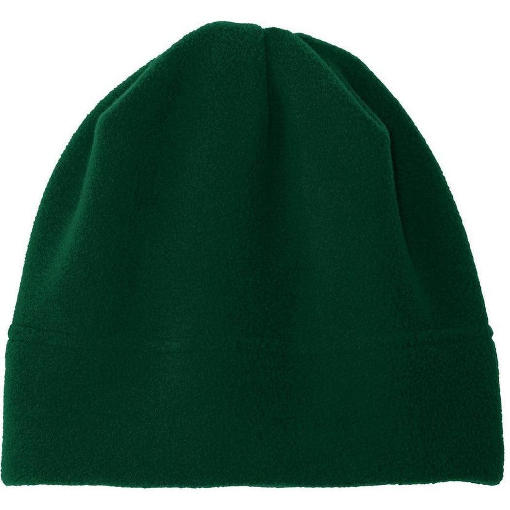 no-logo Port Authority Stretch Fleece Beanie-Headwear-Port Authority-Dark Green-OSFA-Thread Logic