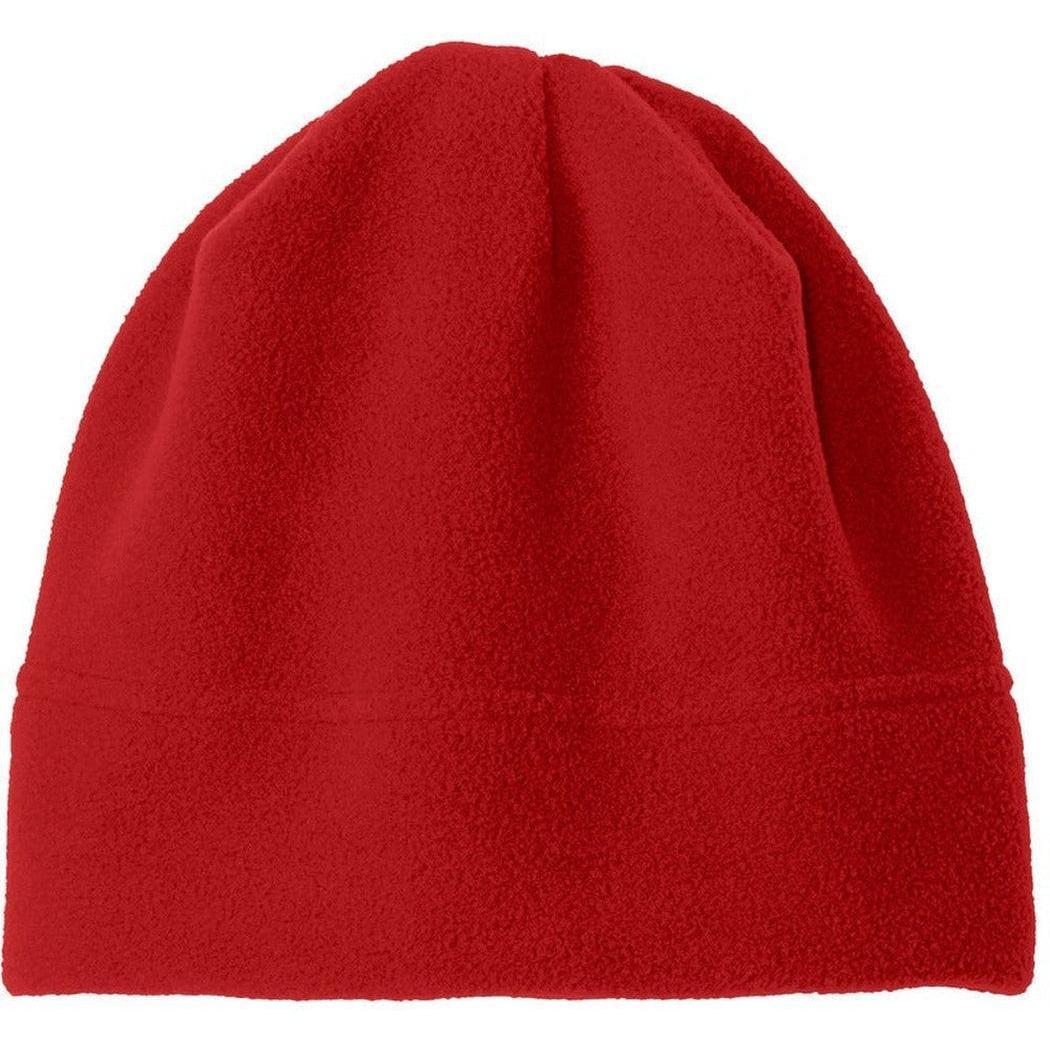 no-logo Port Authority Stretch Fleece Beanie-Headwear-Port Authority-Red-OSFA-Thread Logic