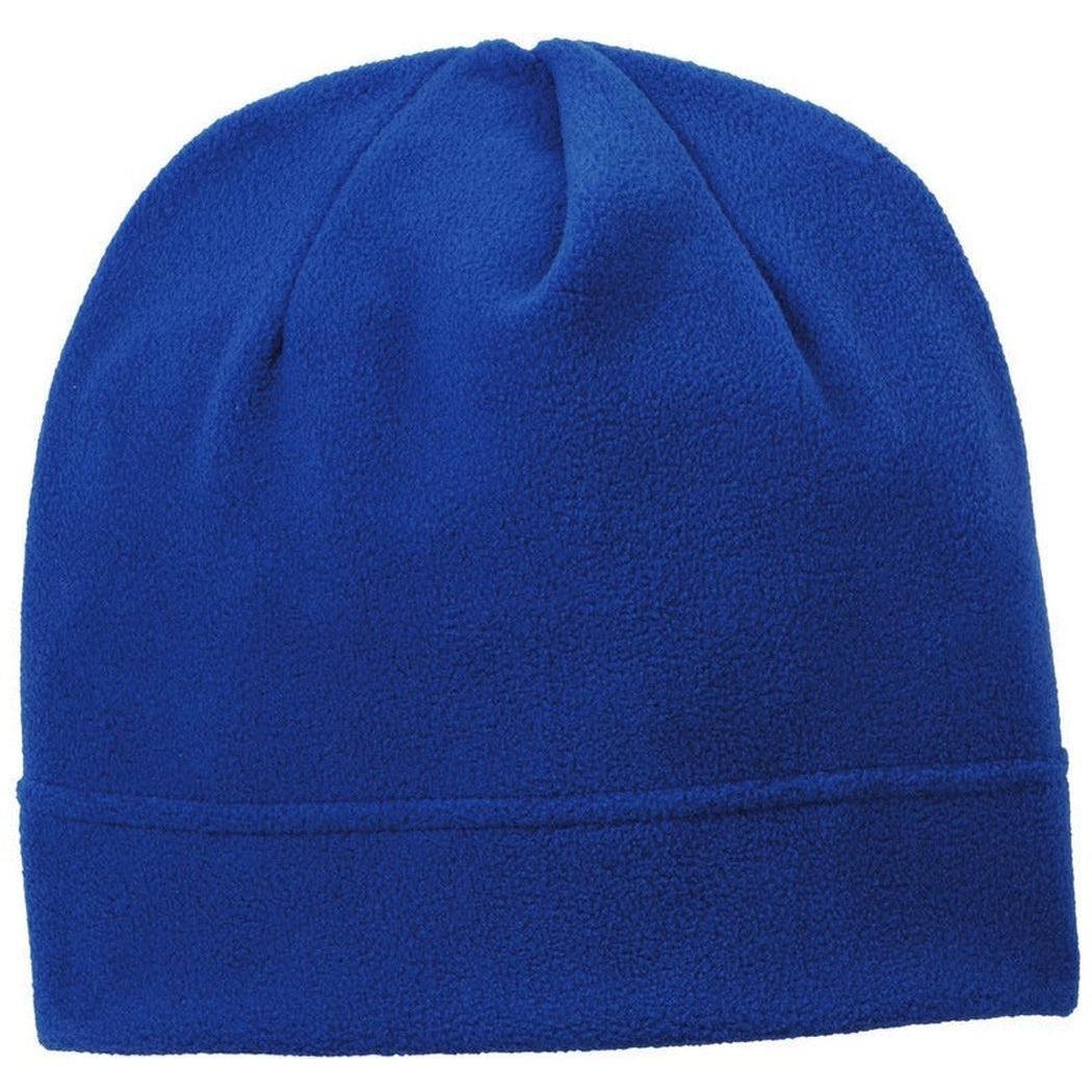 no-logo Port Authority Stretch Fleece Beanie-Headwear-Port Authority-Royal-OSFA-Thread Logic