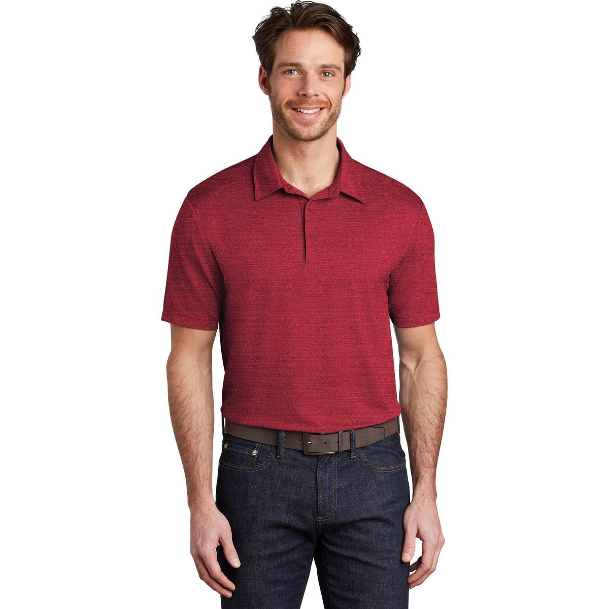 no-logo Port Authority Stretch Heather Polo-Regular-Port Authority-Thread Logic