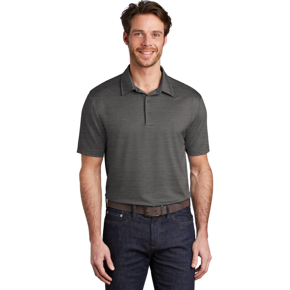 no-logo Port Authority Stretch Heather Polo-Regular-Port Authority-Thread Logic
