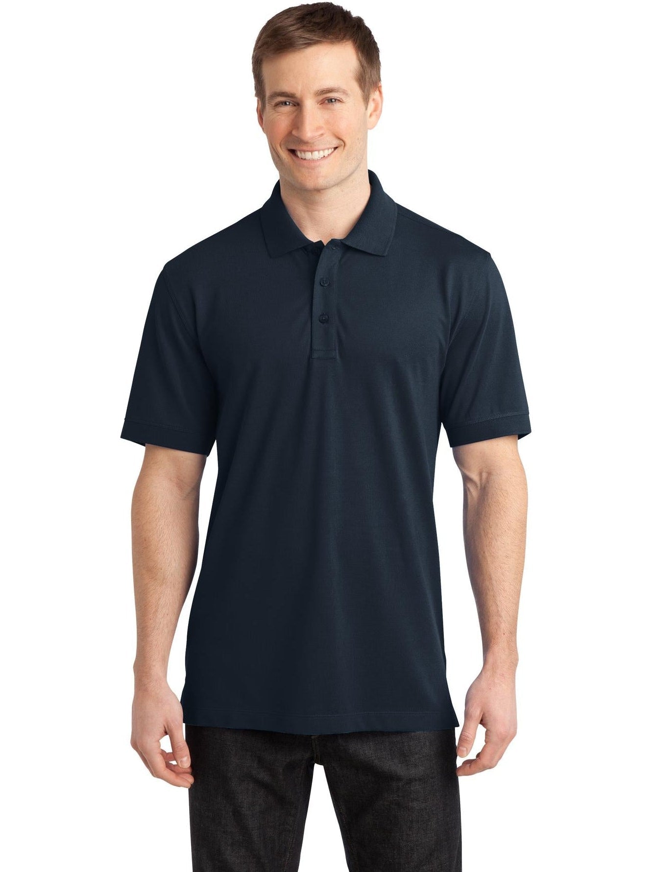 no-logo Port Authority Stretch Pique Polo-Active-Port Authority-Thread Logic