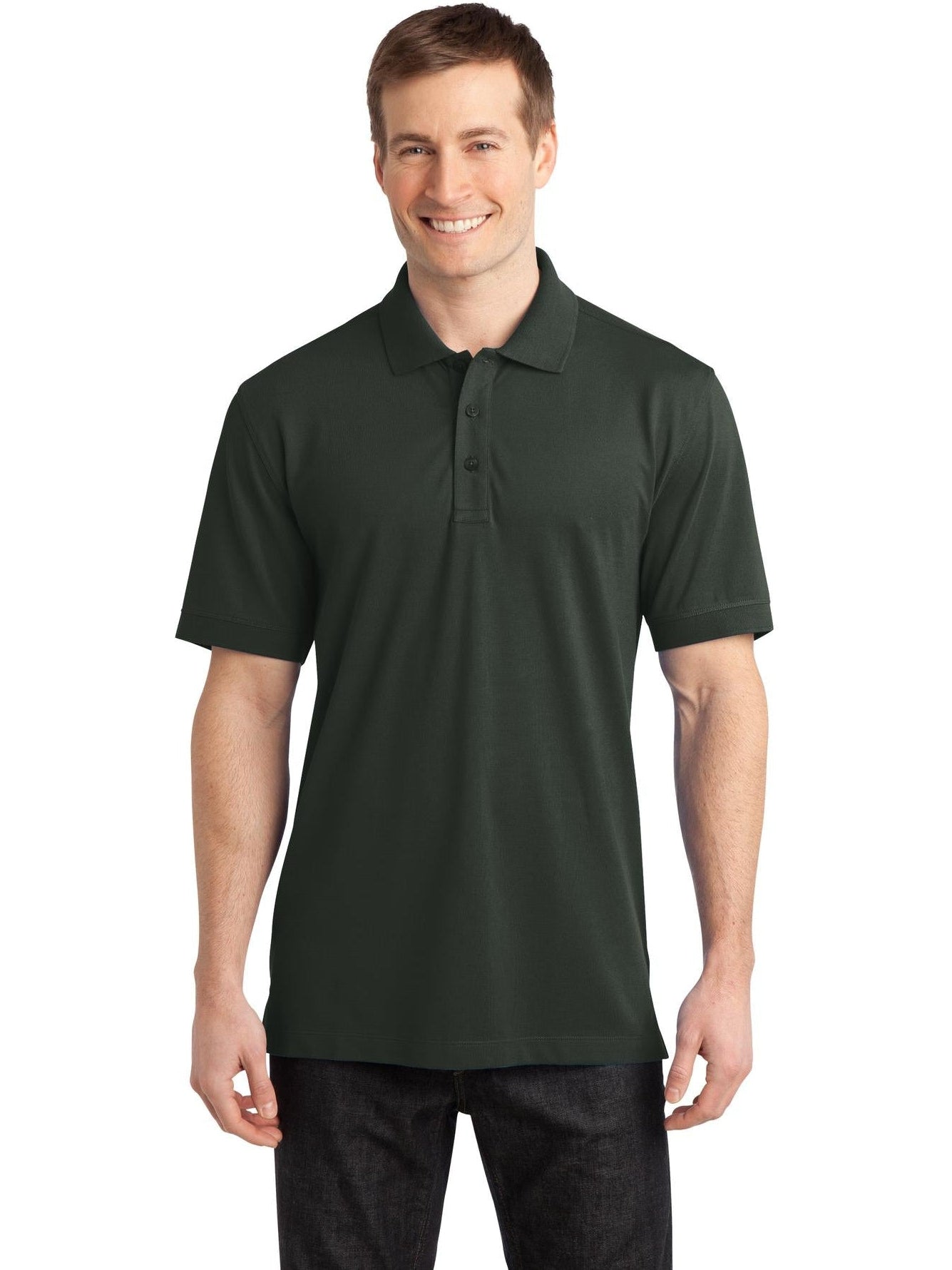 no-logo Port Authority Stretch Pique Polo-Active-Port Authority-Thread Logic