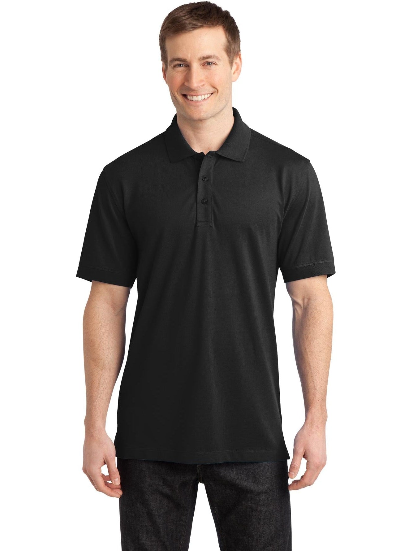no-logo Port Authority Stretch Pique Polo-Active-Port Authority-Thread Logic