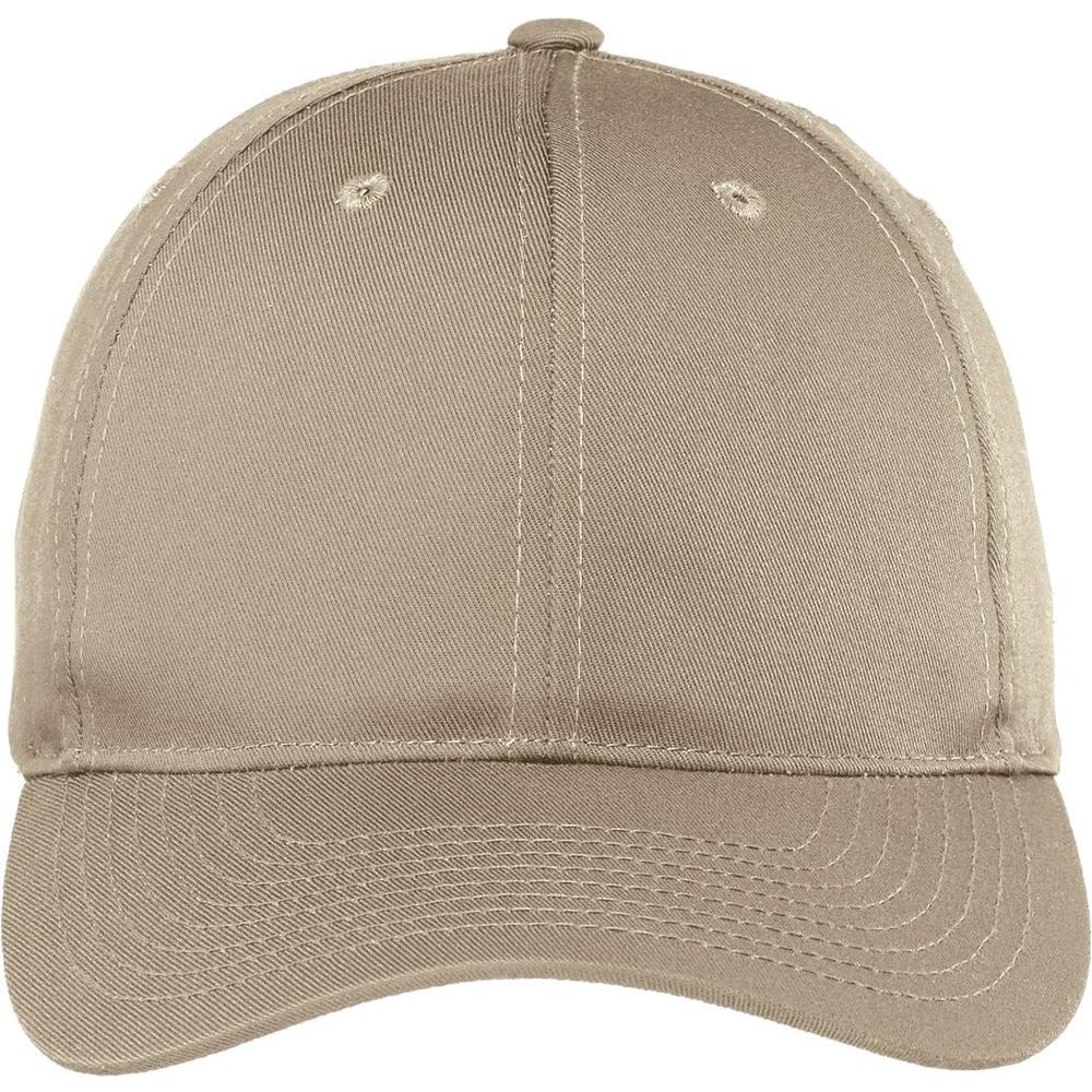 no-logo Port Authority Structured Fine Twill Cap-Headwear-Port Authority-Khaki-OSFA-Thread Logic