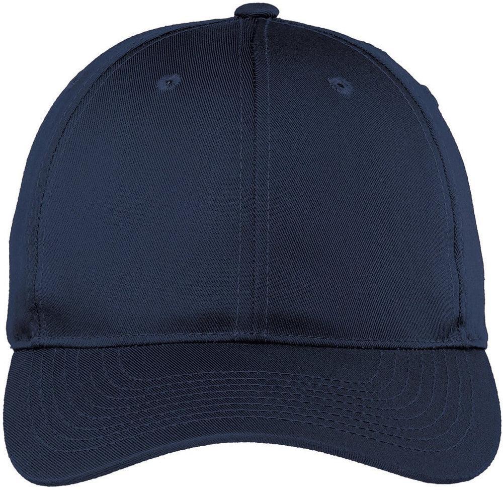 Port Authority Structured Fine Twill Cap-Regular-Port Authority-Navy-OSFA-Thread Logic