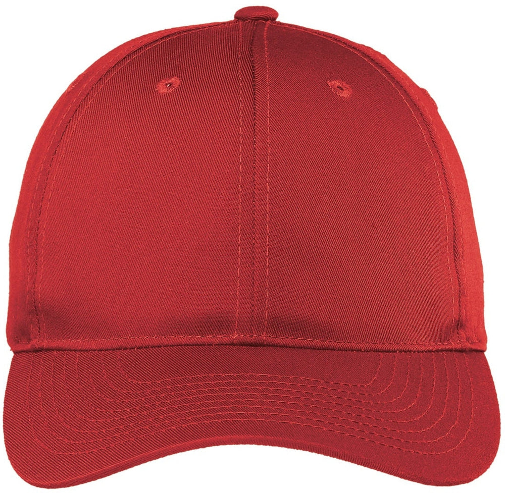 Port Authority Structured Fine Twill Cap-Regular-Port Authority-Red-OSFA-Thread Logic