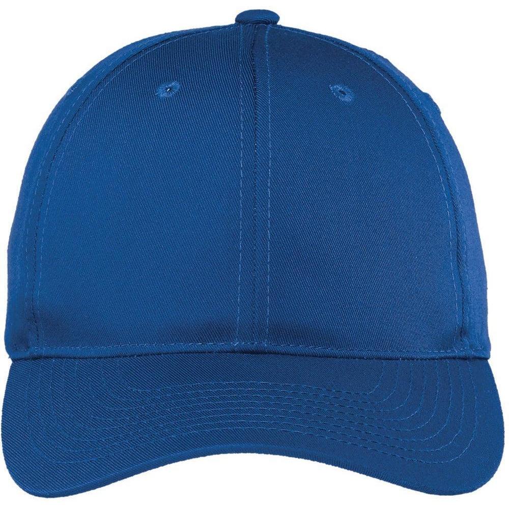 no-logo Port Authority Structured Fine Twill Cap-Headwear-Port Authority-Royal-OSFA-Thread Logic